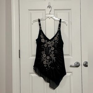 Y2K R&M Richards embroidered asymmetrical blouse